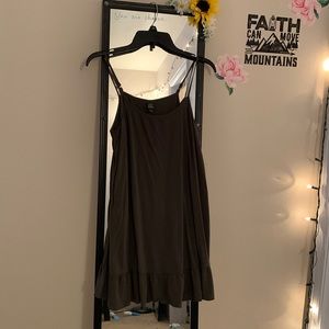 Green Ruffle Mini Dress